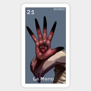 Pale Man Hand La Mano Sticker